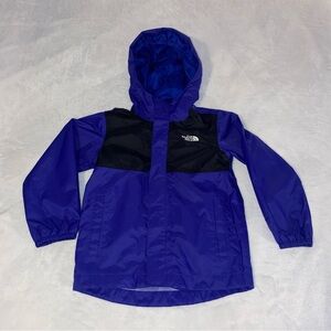 The North Face Antora Royal Blue and Black Hooded Rain Jacket Kids Size 4T